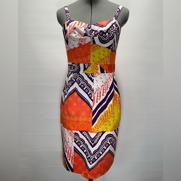 Trina Turk Tangier Frame Cora Mini Dress in Guava 4 - Picture 1 of 9